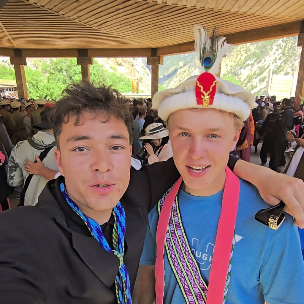 Guest wearing a traditional Chitrali hat