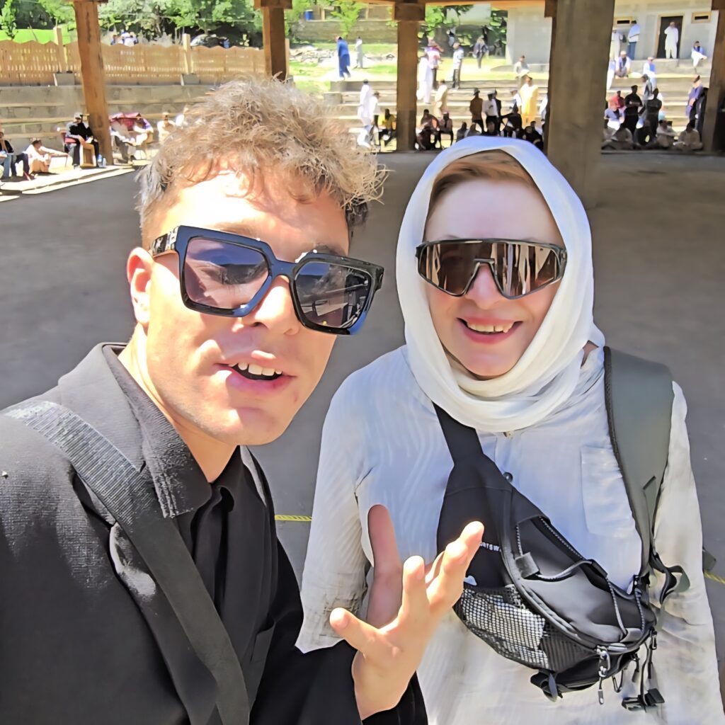 International couple on a cultural tour in Chitral